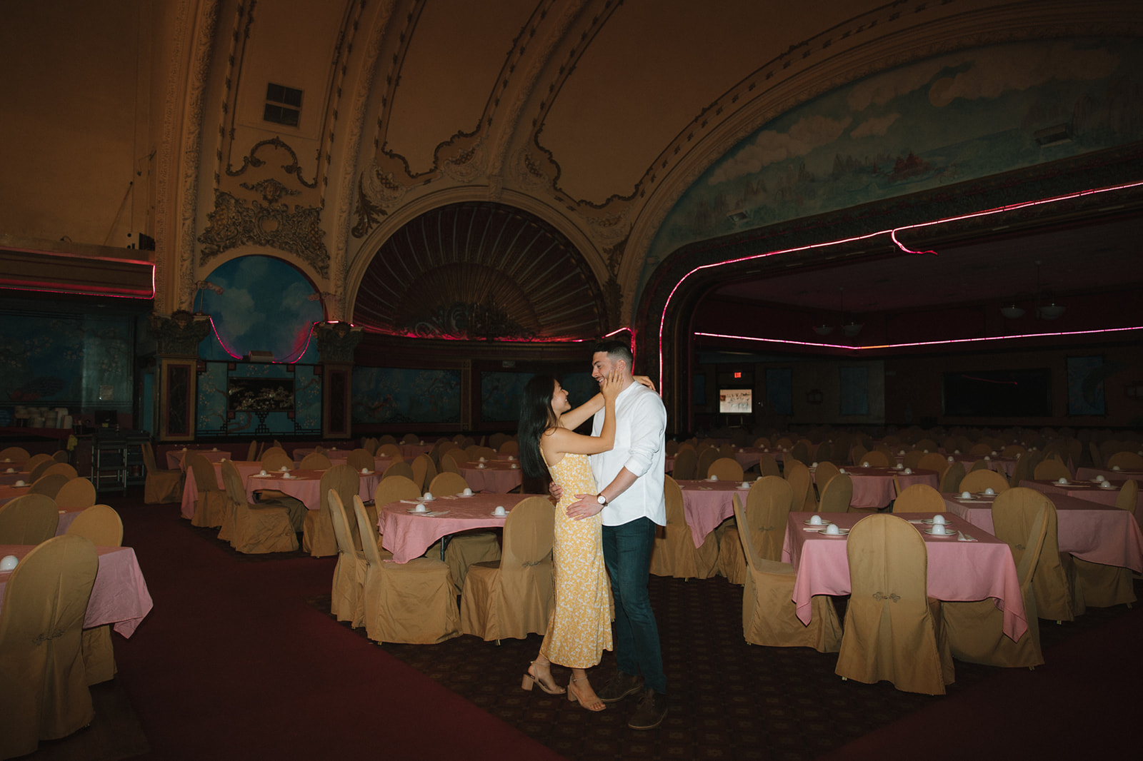 Stunning couple pose together during their Boston engagement photos!