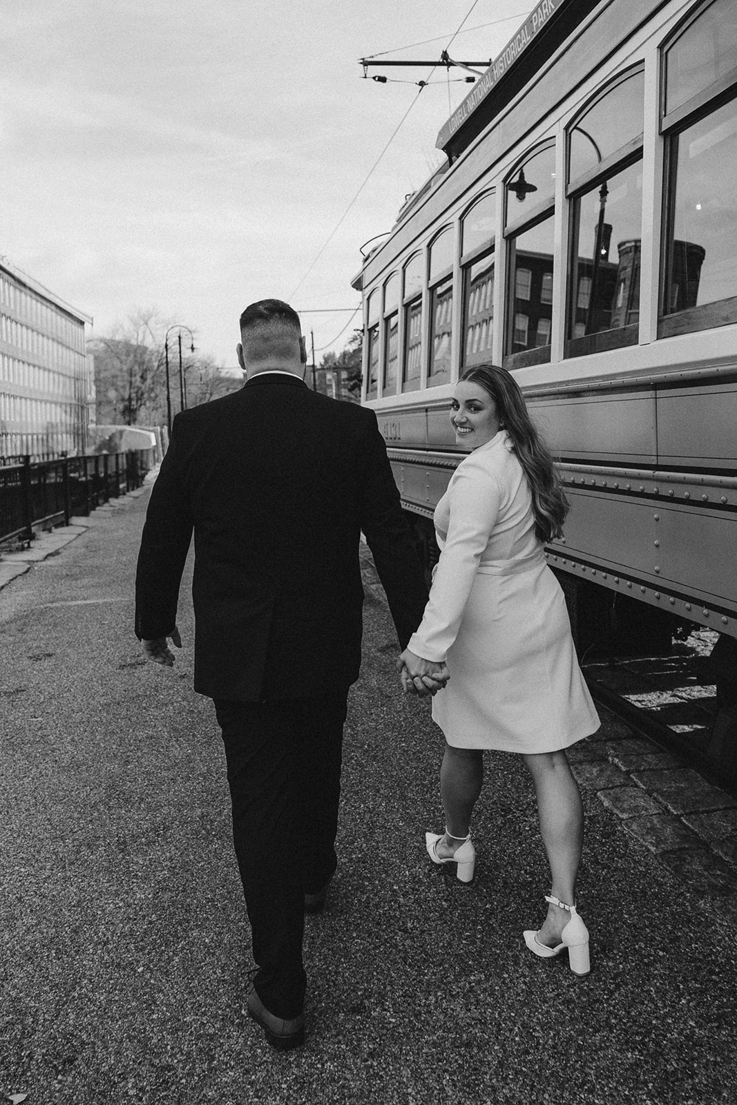 Stunning bride and groom pose after their elopement in Massachusetts