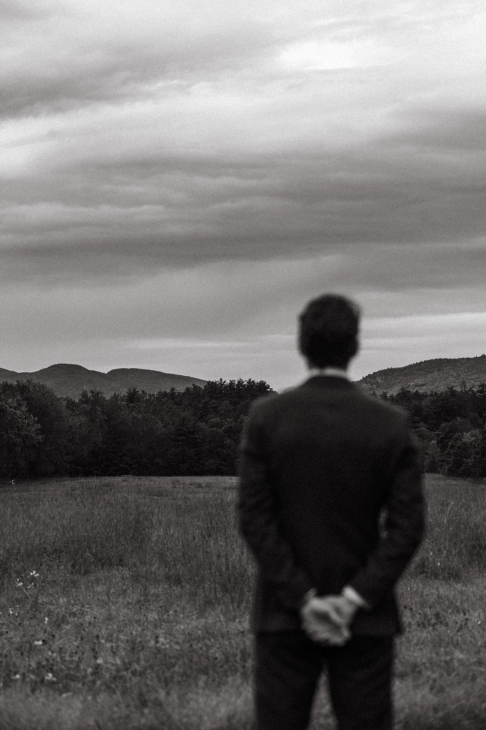 Groom patiently waits for his stunning bride 