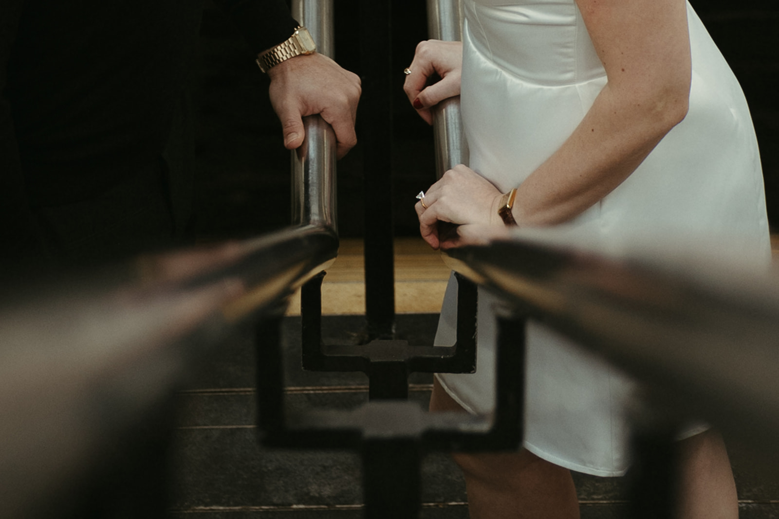 Creative engagement ring photo during a Boston engagement photoshoot