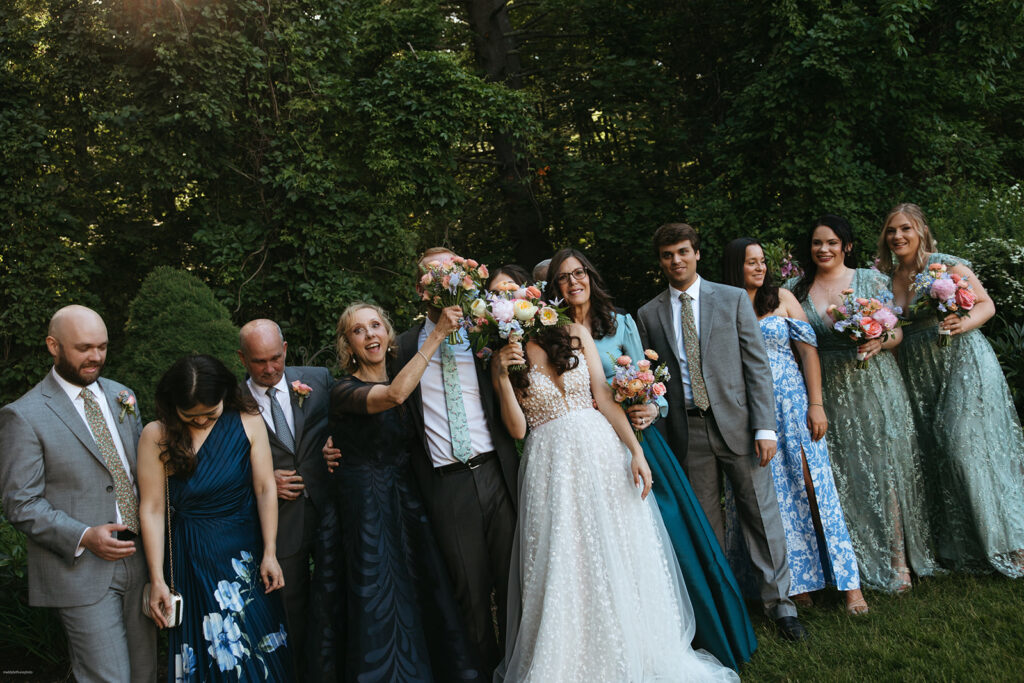 candid family wedding portraits in new england