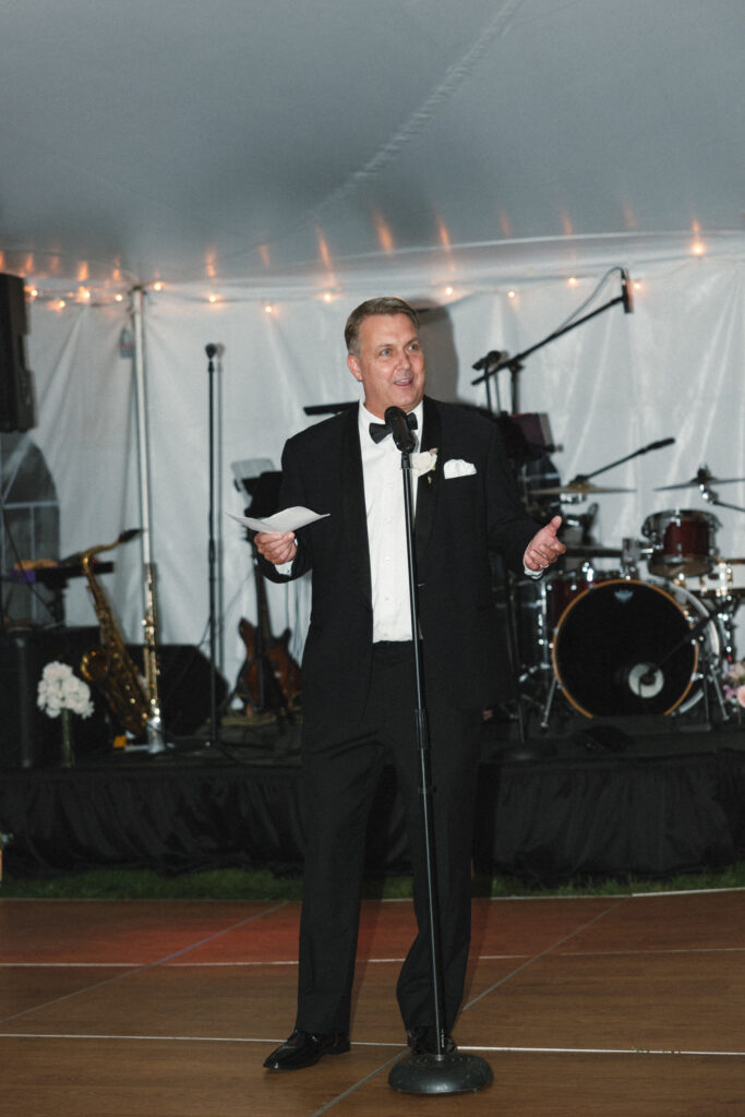 father of the bride gives toast