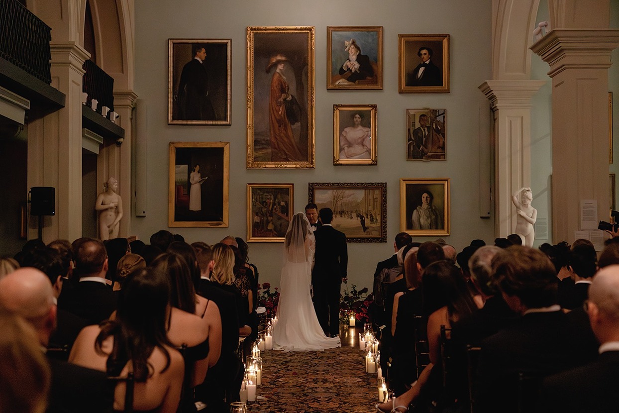 ​boston athenaeum photos of the wedding ceremony area