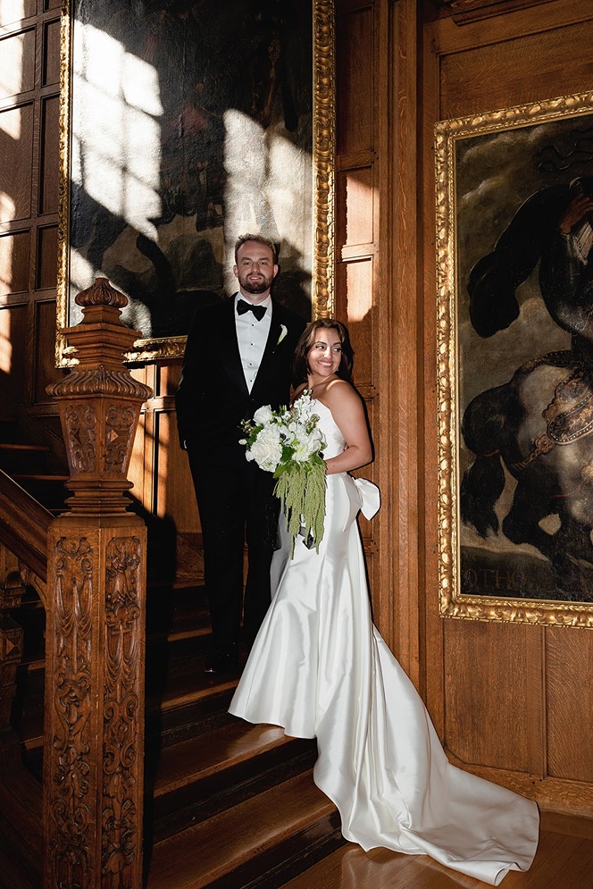 ​turner hill mansion wedding photos of the bride and groom 