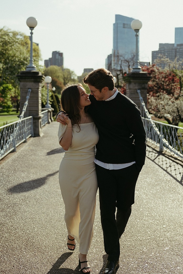 a couple in their ​boston common photos