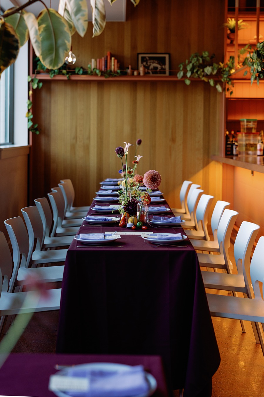 the table setting for a wedding dinner venues in boston