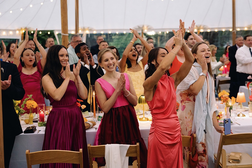 the reception at a garden at elm wedding
