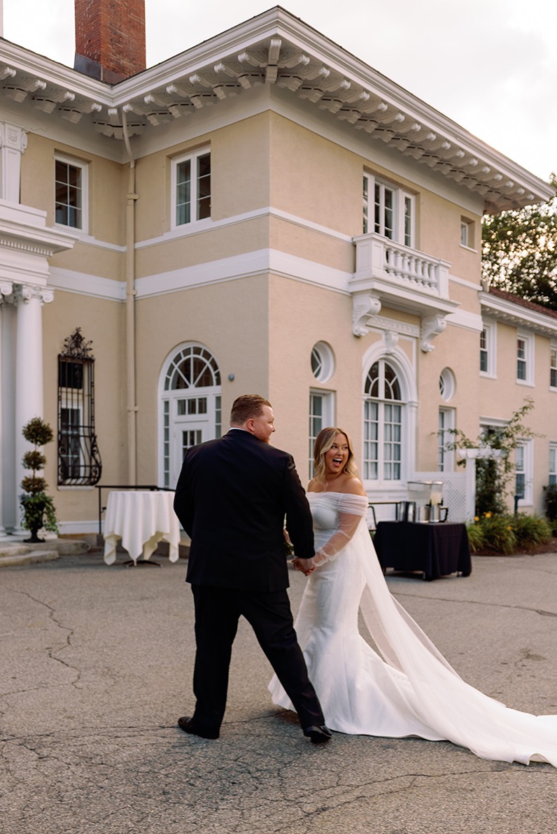 tupper manor wedding photo of the bride and groom