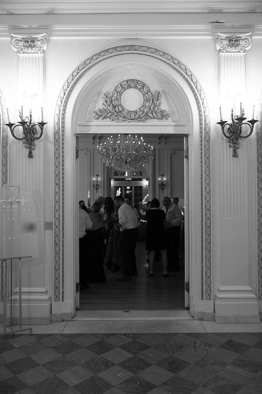 tupper manor wedding photo of he ballrooom