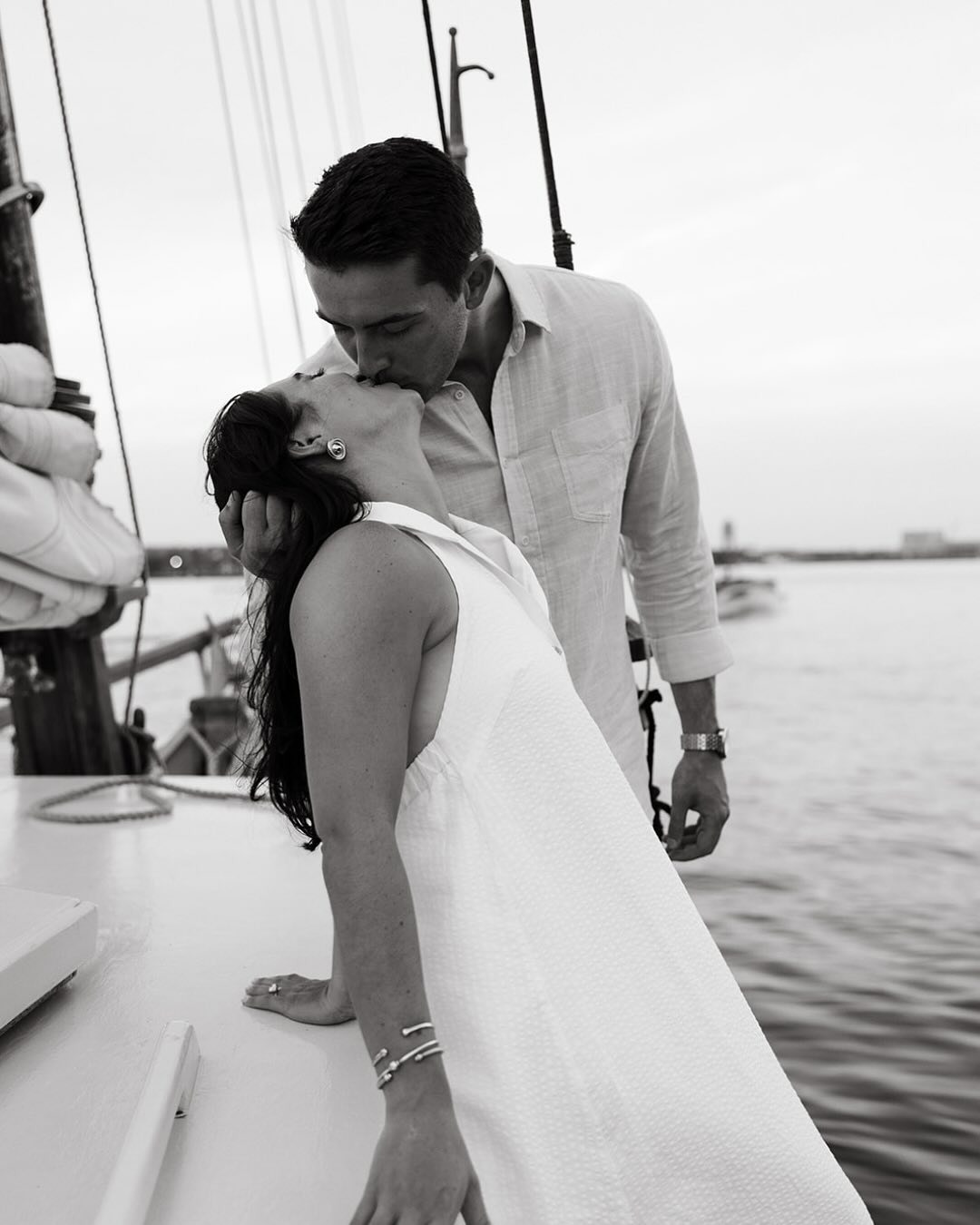 a couple in their boston harbor photos